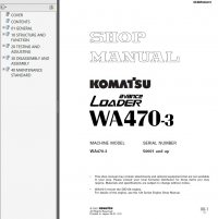 repair manual Komatsu WA470-3 Wheel Loader Shop Manuals PDF