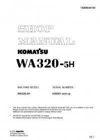 repair manual Komatsu WA320-5H Wheel Loader Shop Manual PDF
