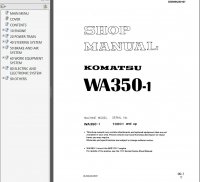 repair manual Komatsu WA350-1 Wheel Loader Shop Manual PDF