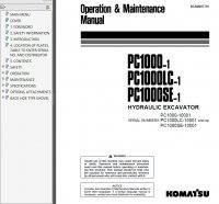 repair manual Komatsu PC1000-1 & PC1000LC-1 & PC1000SE-1 Hydraulic Excavators Set of PDF Manuals