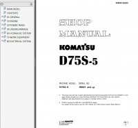 repair manual Komatsu D75S-5 Bulldozers Operation & Maintenance & Shop Manuals PDF