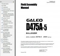 repair manual Komatsu D475A-2 & D475A-3 & D475A-5 Bulldozers Field Assembly Instructions & Shop Manuals PDF