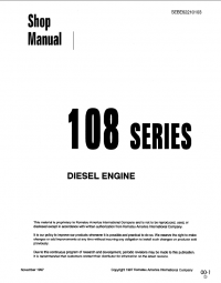 repair manual Komatsu Diesel Engine 108 Series Shop Manual PDF SEBE62210103