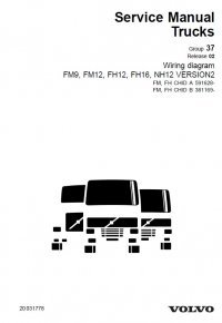 repair manual Volvo Trucks FM7/9/10/12, FH12/16, NH12 Wiring Diagrams Manual PDF