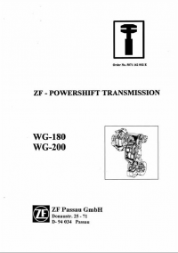 repair manual ZF WG-180, WG-200 Power Transmission Workshop Manual PDF