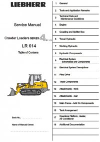 repair manual Liebherr LR 614 Crawler Loaders Series 4 Litronic Service Manual PDF