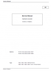 repair manual Liebherr R914C / 924C Crawler Excavator Service Manual PDF