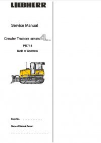 repair manual Liebherr PR 714 Crawler Tractors Series 4 Litronic Service Manual PDF