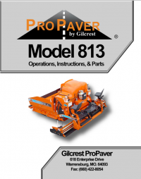 repair manual Bomag ProPaver Gilcrest Model 813 Operations & Instructions & Parts PDF