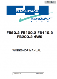 repair manual Fiat Hitachi FB90.2 FB100.2 FB110.2 FB200.2 4WS Workshop Manual PDF