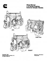 repair manual Cummins L10 Series Diesel Engines External Damper Models Shop & Specification Manuals PDF