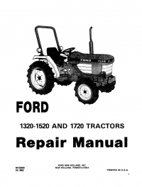 repair manual New Holland Ford 1320/1520/1720 Tractor Repair Manual