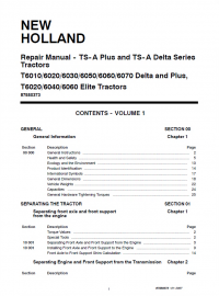 repair manual New Holland T6000 Tractors Repair Manual PDF