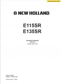 repair manual New Holland E115SR & E135SR Workshop Manual PDF