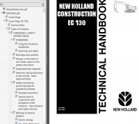 repair manual New Holland EC130 Excavator Technical Handbook PDF