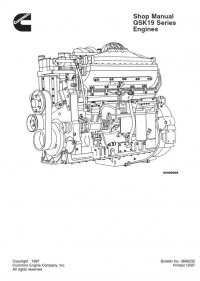 repair manual Cummins QSK19 Series Engines Shop Manual PDF