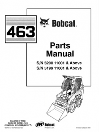 spare parts catalog Bobcat 463 Skid Steer Loader Parts Manual PDF