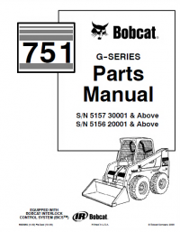 spare parts catalog Bobcat 751 G-Series Skid Steer Loader Parts Manual PDF