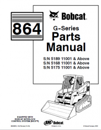 spare parts catalog Bobcat 864 G-Series Skid Steer Loader Parts Manual PDF