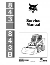 repair manual Bobcat 843, 843B Skid Steer Loaders Service Manual PDF