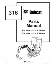 spare parts catalog Bobcat 316 Skid Steer Parts Manual PDF