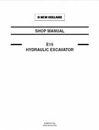 repair manual New Holland Hydraulic Excavator E15 Shop Manual PDF