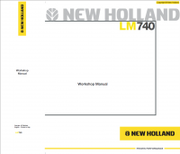 repair manual New Holland LM740 Telehandler Workshop Manual PDF