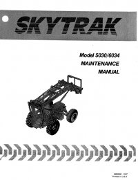 repair manual JLG SkyTrak Telehandlers 5030 & 6034 ANSI Maintenance Manual PDF