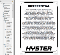 repair manual Hyster Class 5 For F117 (H40.00XM-H48.00XM-16CH, H50.00XM-H52.00XM-16CH Europe) Trucks PDF Manual