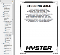 repair manual Hyster Class 5 For H007 Europe Internal Combustion Engine Trucks PDF Manual