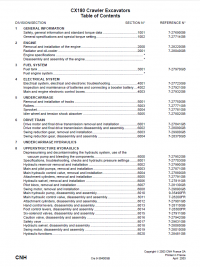 repair manual Case CX180 Crawler Excavators Service Manual PDF