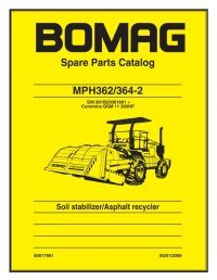 repair manual Bomag MPH362-2 & MPH364-2 Soil Stabilizer & Asphalt Recycler Parts Catalog + Repair Instructions PDF