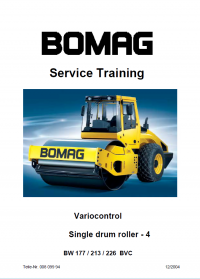 repair manual Bomag BW177 / 213 / 226 DH-4 BVC Single Drum Roller Service Training PDF
