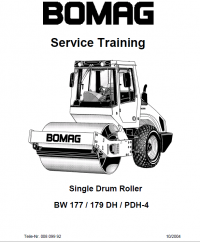 repair manual Bomag BW 177/179 DH/179 PDH-4 Single Drum Roller Service Training PDF