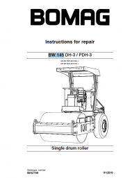 repair manual Bomag BW 145 DH-3 & BW 145 PDH-3 Single Drum Roller Instructions for Repair PDF