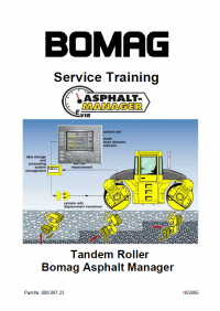repair manual Bomag Asphalt Manager Tandem Roller Service Training Manual PDF