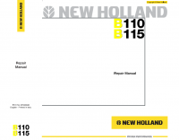 repair manual New Holland Loader Backhoe B110/ B115 Repair Manual PDF
