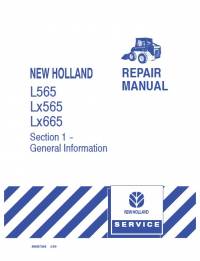repair manual New Holland Skid Steer Loader L565, LX565, LX665 Service Manual PDF