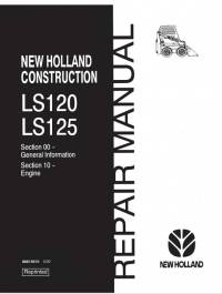 repair manual New Holland Skid Steer Loaders LS120, LS125 Repair Manual PDF