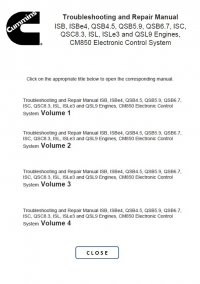 repair manual Cummins ISB ISBe4 QSB4.5 QSB5.9 QSB6.7 ISC QSC8.3 ISL ISLe3 QSL9 Engines Troubleshooting Repair PDF