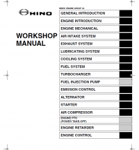 repair manual Hino Truck J08E-TV, TW Series Engine 2005 Workshop Manual PDF