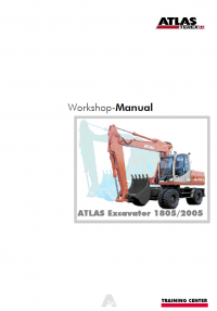 repair manual Terex Atlas Excavator AB 1805/2005 Workshop Manual PDF