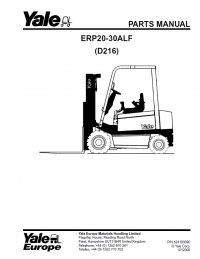 spare parts catalog Yale Industrial Trucks Parts Manuals Europe 2017