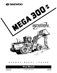 repair manual Daewoo Wheel Loader Mega 300-III Shop Manual PDF