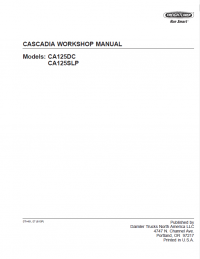 repair manual Freightliner Cascadia trucks CA125DC and CA125SLP Workshop Manual PDF