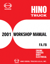 repair manual Hino Diesel Trucks 2001 FA, FB Workshop Manual PDF