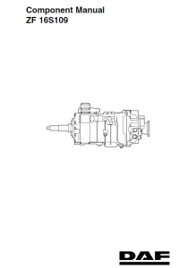 repair manual DAF ZF 9S109/ZF 16S109 Components Manual PDF