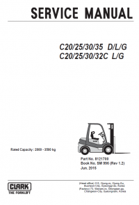 repair manual Clark Forklift C20/25/30/35 D/L/G, C20/25/30/32C L/G PDF Service Manual