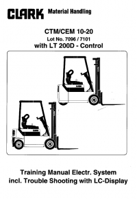 repair manual Clark CTM/CEM 10-20 with LT 200D-Control PDF Service Manual