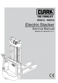 repair manual Clark Electric Stacker WSX12-WSX14 PDF Service Manual